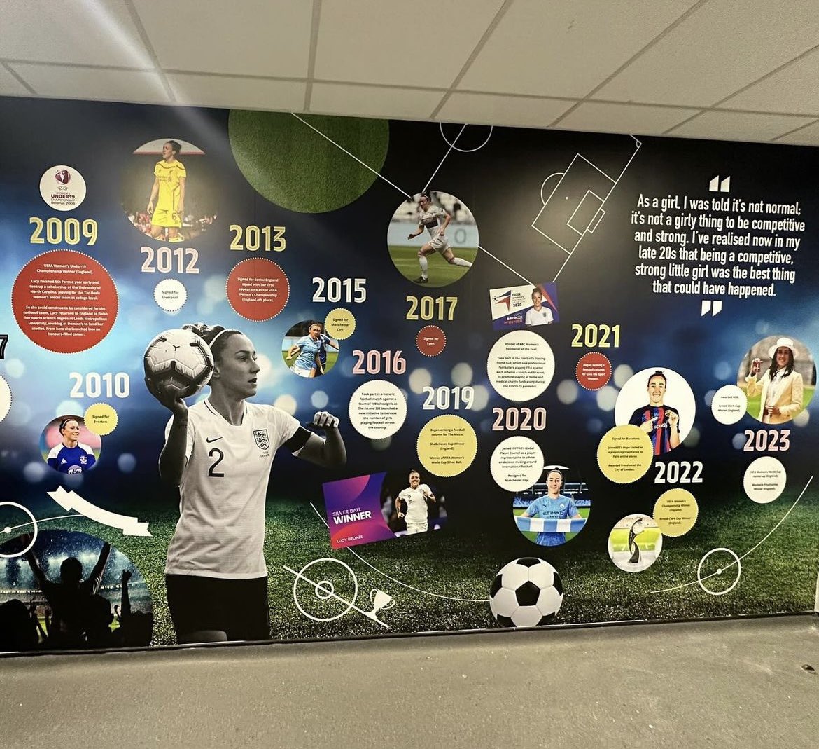Our new <a href="/LucyBronze/">Lucy Bronze MBE</a> sports hall!! What an exceptional homage to one of our most influential, greatest alumni! How brilliant does this look?! ⚽️👩🏻💪🏼 <a href="/DCHSalnwick/">DCHS Alnwick</a>