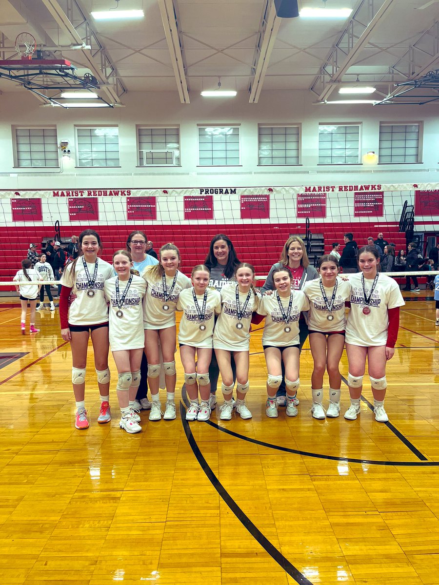 RedHawkVB's tweet image. MHR takes home the 7th Grade 🏐💗🏐 POWER CHAMPIONSHIP in an awesome battle with St. Christina👏👏 #FutureProgram ☝️ #ValentinesVolleyball‼️