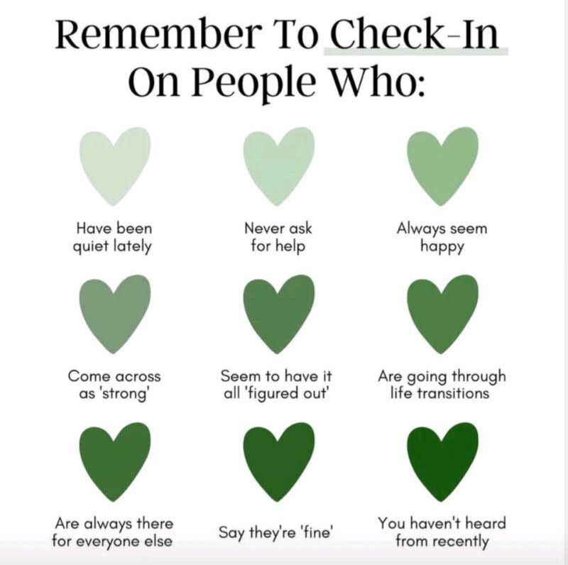 Getting a message out of the blue just to see how you are with no other agenda is a powerful and uplifting thing. Seen this and love this as a reminder of a moment of care. We can easily make someone's day by a simple act. #checkin #care