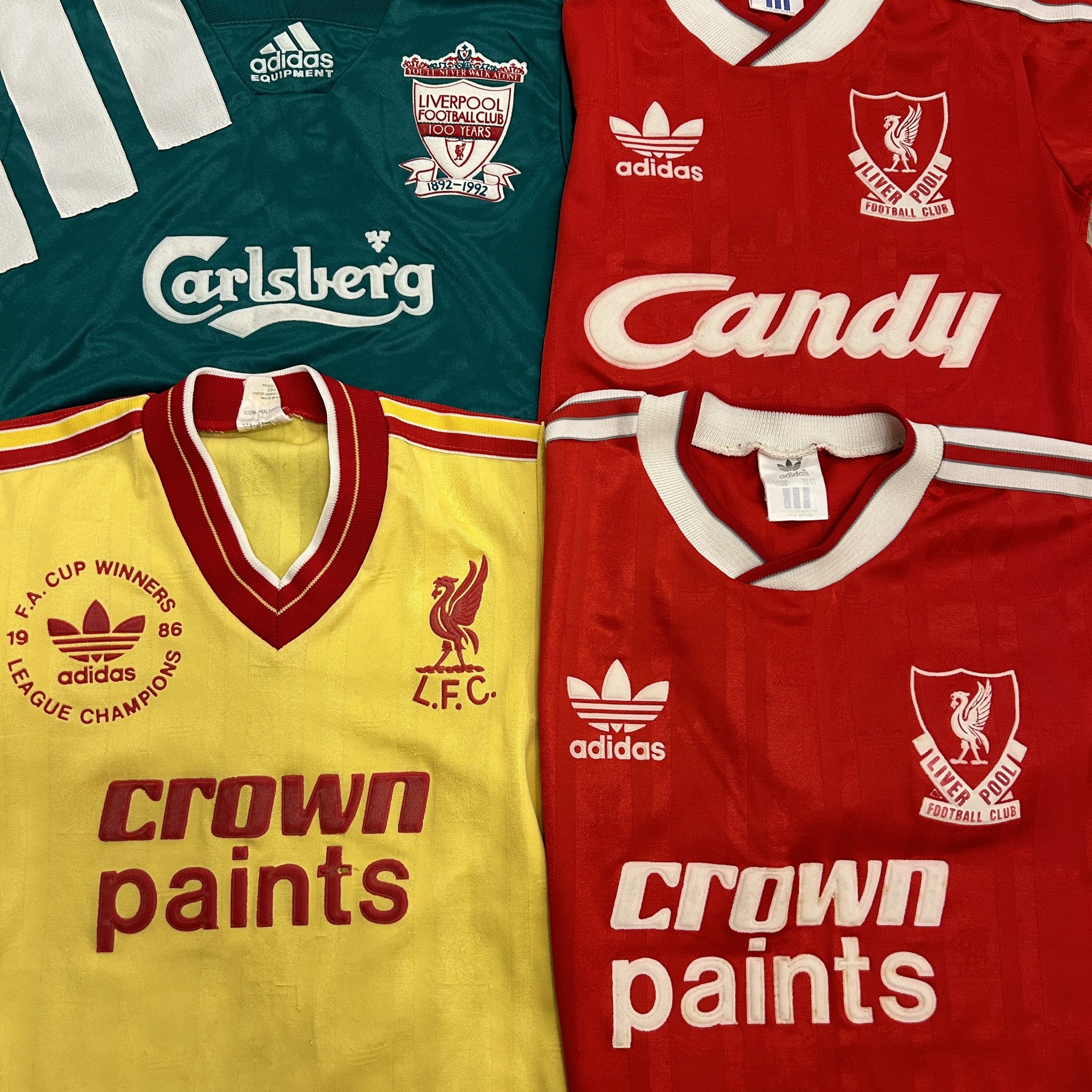 casualfootballshirts on X Competition time for the lfc fans I ve just had an amazing delivery of amazing condition Liverpool shirts and there was 4 youth ones in with them so I m giving