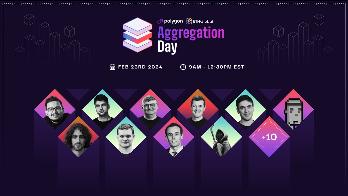 Aggregation Day: Unveiling the Future of Aggregated Blockchains Join the first virtual Aggregation Day event to learn about how aggregation and ZK tech innovations are connecting the web3 ecosystem. ethglobal.com/events/aggrega… During a half-day, jam-packed schedule, contributors…