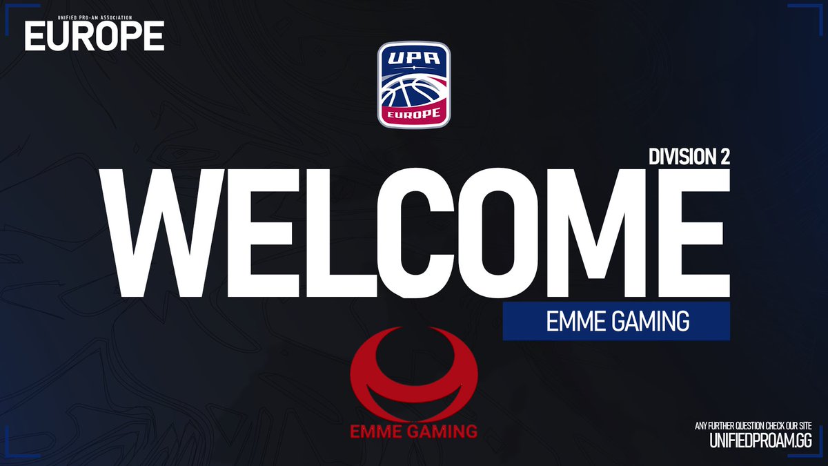 🔵 𝐃𝐈𝐕𝐈𝐒𝐈𝐎𝐍 𝟐 | 𝐄𝐌𝐌𝐄 𝐆𝐀𝐌𝐈𝐍𝐆

Please welcome <a href="/EMME_GAMING_/">Emme Gaming A.S.D.</a> to <a href="/UnifiedProAm/">Unified Pro-Am Association</a>’s Division 2: 
<a href="/qoxij_/">qoxij</a>
<a href="/Fredososa_300/">FredoSosa_300</a> 
<a href="/mulllions/">mulli</a> 
<a href="/216Morrison/">IIDEVGRU</a> 
<a href="/xxGUSI/">❌️</a>
@LAMMF__

Welcome! 🇮🇹

#UPAEurope #Division2