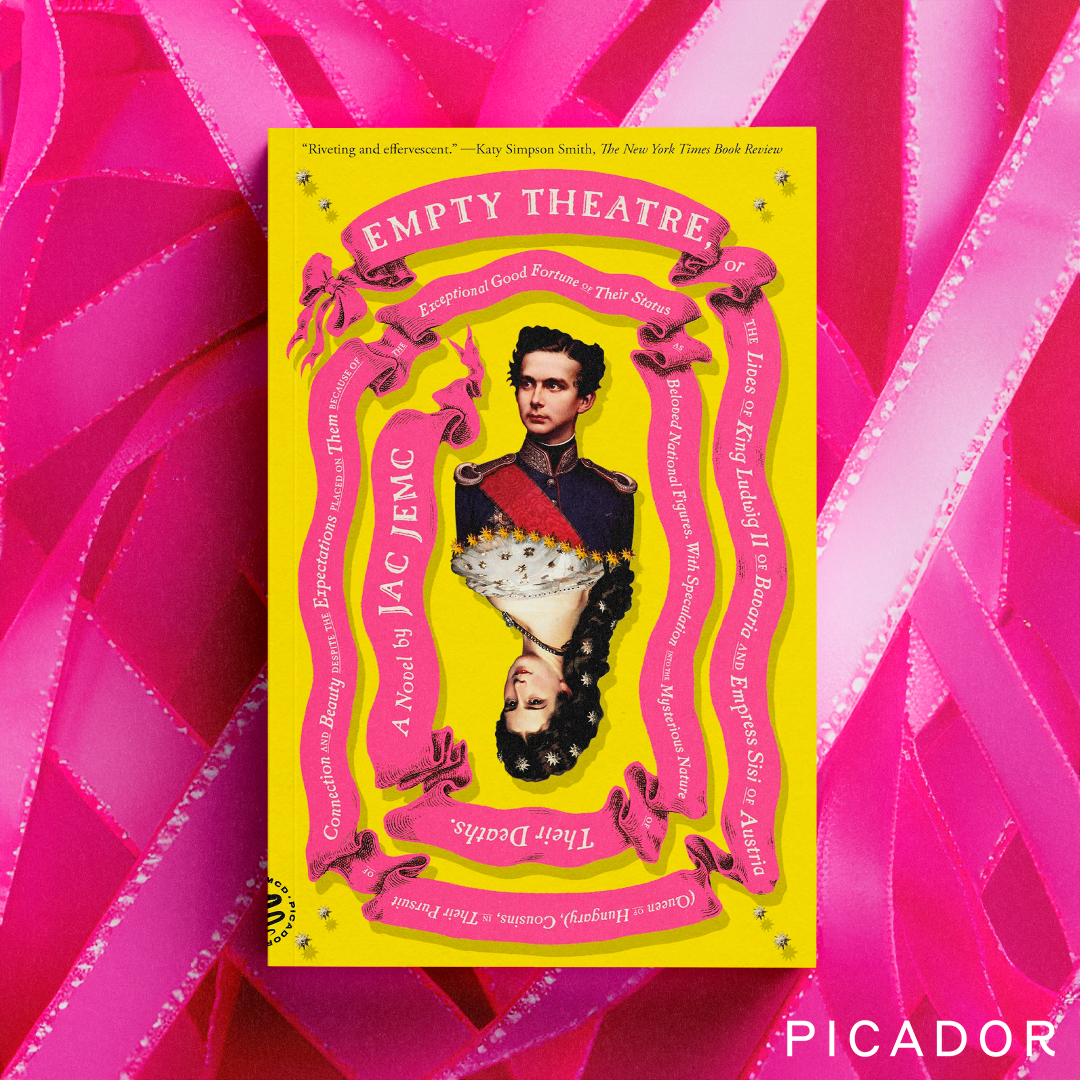 Happy paperback pub day to EMPTY THEATRE by @jacjemc! A wildly over-the-top social satire reimagining the mad misadventures of the iconic royal cousins King Ludwig and Empress Sisi at your fav bookstore. bit.ly/42OsMbT