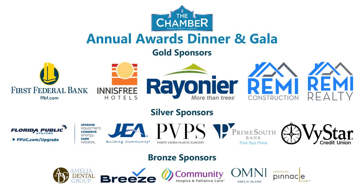 We want to take a moment to thank the sponsors of this year's Annual Awards Dinner & Gala. Without their support, this prestigious event would not be possible & we are grateful for their partnership & commitment to the local business community. #NassauCounty #WeAreTheChamber