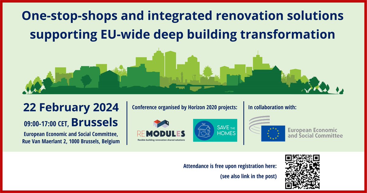 Horizon 2020 re-MODULEES project (@h2020remodulees) on Twitter photo ๐ด Registration for physical participation is closed, but you can still register to get a link and view the conference online: ec.europa.eu/eusurvey/runneโฆ
๐
 22 February 2024ย ย ๐ Brussels ๐ง๐ช ๐ด Registration for physical participation is closed, but you can still register to get a link and view the conference online: ec.europa.eu/eusurvey/runneโฆ
๐
 22 February 2024ย ย ๐ Brussels ๐ง๐ช