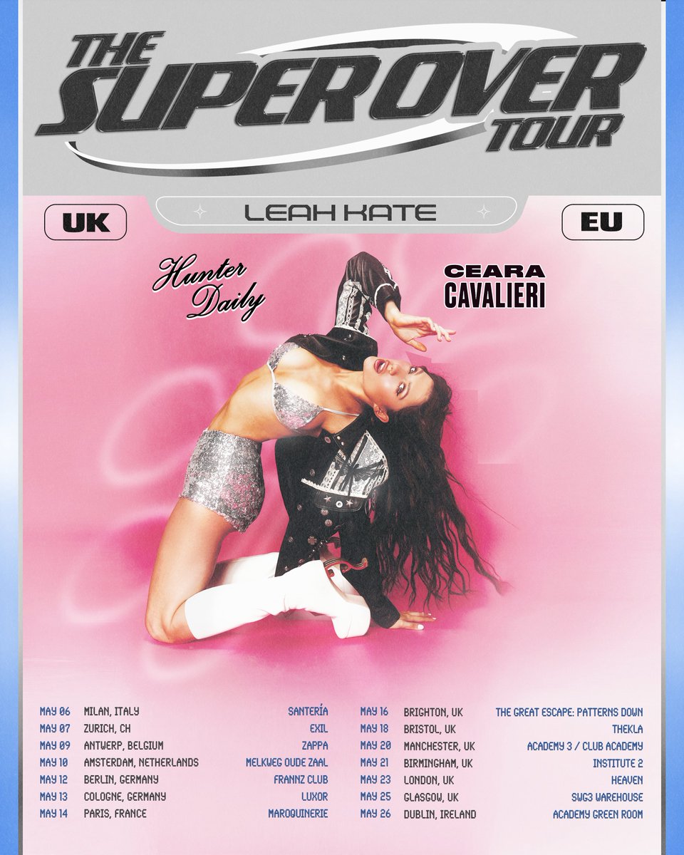 OMG I am sooo excited to finally announce I am going on TOUR with <a href="/LeahKateMusic/">Leah Kate</a> !! 🙈🙈💕💕I am so freaking excited i could cry 😭 SEE YOU SOON EUROPE!!!!!! 🤭✨✨⭐️ thehunterdaily.com/#tour