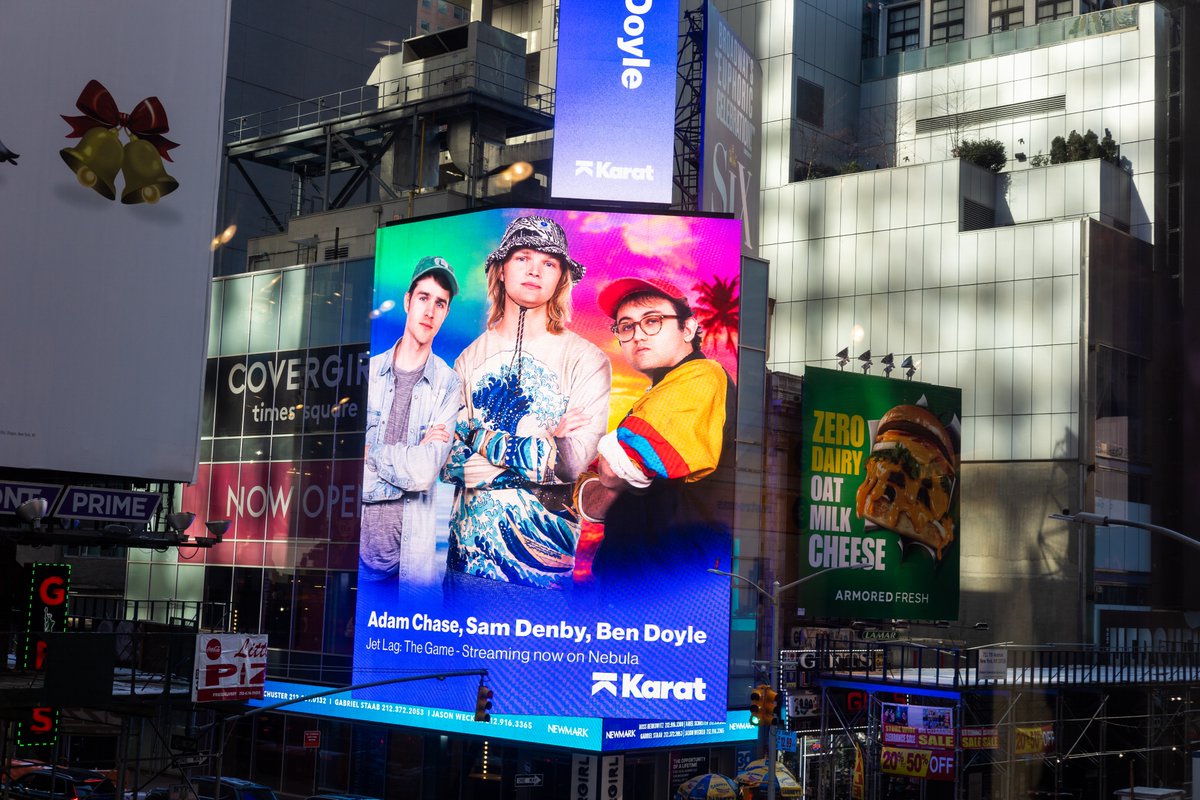 Not much just some guys on a billboard in Times Square