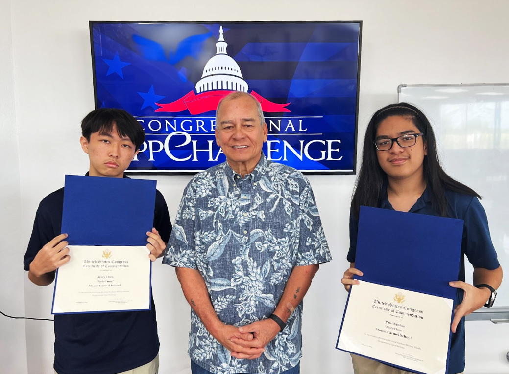 Congratulations to the Mt. Carmel School team of Jerry Chen and Paul Santos on their winning app NoteTime. They are now invited to the annual #HouseOfCode at the U.S. Capitol to showcase their work along with winners from around our nation.