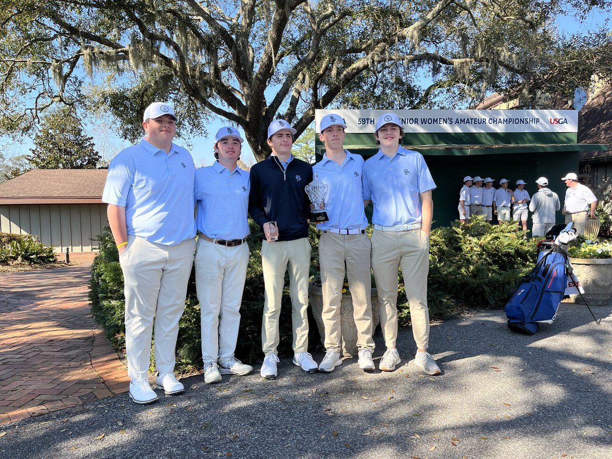 SPJagsGolf's tweet image. 🏆🥇Chase Kyes won the David Miller Memorial for the 3rd time in his career (‘20 &amp;amp; ‘23)!! 🥇🏆

The team finished tied for 2nd improving 9 shots in Rd2 (302-293). #goSPJags