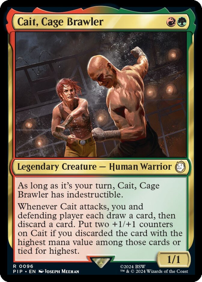 Cait, Cage Brawler is one of the most on-theme Gruul Commanders ever #mtg #magicthegathering #mtgxfallout #mtgfallout Cait, Cage Brawler is one of the most on-theme Gruul Commanders ever #mtg #magicthegathering #mtgxfallout #mtgfallout