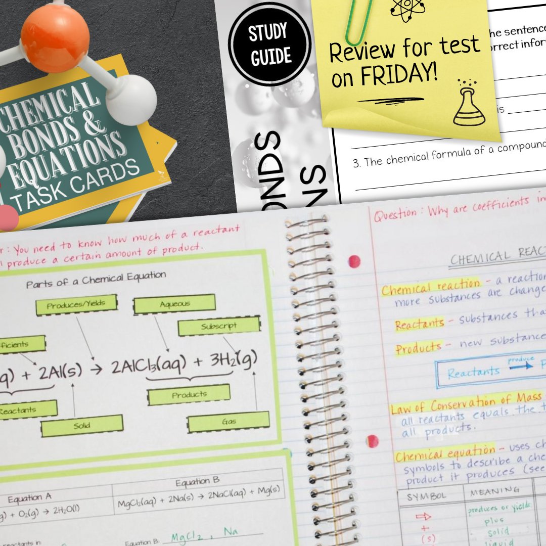 NGS_Education's tweet image. Middle School Physical Science, Chemical Bonds & Equations Unit
teacherspayteachers.com/Product/Chemic…
#iteachscience #scienceteacher #interactivenotebooks
