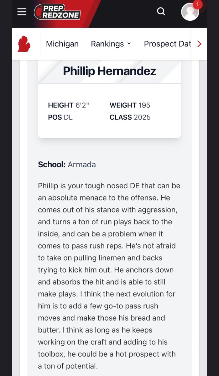 Appreciate the kind words <a href="/PrepRedzoneMI/">Prep Redzone Michigan</a> <a href="/AllenTrieu/">Allen Trieu</a> <a href="/alex_pallone/">Alex Pallone</a> <a href="/MichFBFrenzy/">Michigan Prep Frenzy</a>
<a href="/MIexposure/">Michigan Exposure</a> <a href="/TheD_Zone/">The D Zone</a> <a href="/ArmadaFootball/">Armada Tigers Football</a> <a href="/G_StuckOnSports/">Get Stuck On Sports</a>