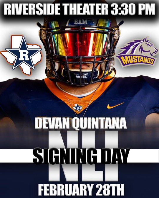 My signing day will be on Feb 28th at 3:30 in the Riverside High School theatre.  Please come and join! #WNMU <a href="/Daniel_Chavez08/">Daniel Chavez</a> <a href="/Prep1USA/">PREP1</a> <a href="/CoachRecoder/">𝙂𝙖𝙧𝙮 𝙍𝙚𝙘𝙤𝙙𝙚𝙧</a> <a href="/Fchavezeptimes/">Felix Chavez</a> <a href="/CoachBiggs_/">Hunter Biggs</a> @ColinDeaverTV
