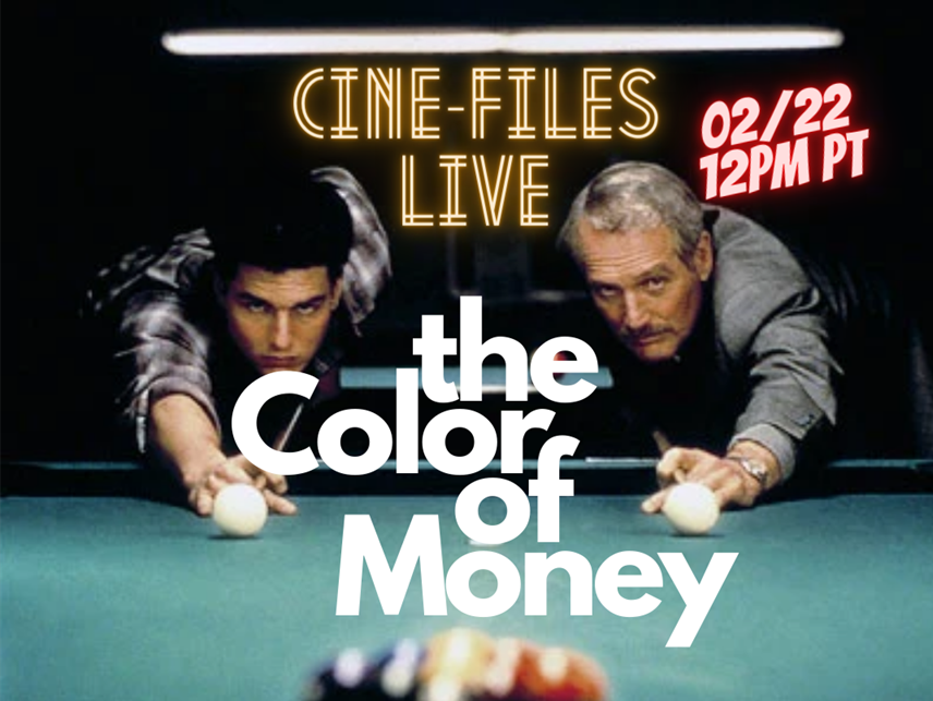 cine_files's tweet photo. Join @srmorris and @TheRochaSays LIVE this Thursday, 02/22 at 12pm PT as they rack up more of the #SeasonofScorsese and shoot for the corner with The Colour of Money! 🎱
Set your reminders now! https://t.co/glVoM3gMBq https://t.co/PQIEhIbNcd