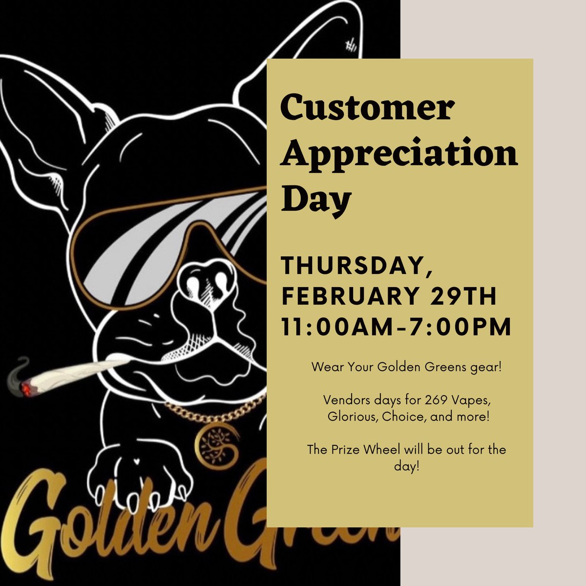 Customer Appreciation Day on  February 29th. Deals. Specials. Vendors. #LEAP24