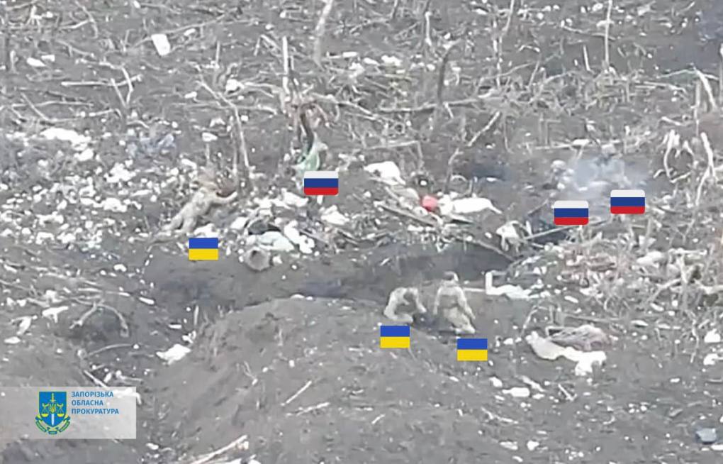 oorlog_monitor's tweet image. Nog 3 Oekraïense militairen werden geëxecuteerd nadat zij zich overgaven aan Russische soldaten. In de omgeving van #Robotyne waar nu de heftigste gevechten plaatsvinden.

Dat is de derde keer deze week dat Rusland militairen die zich overgeven executeert.
#RussiaisATerroistState