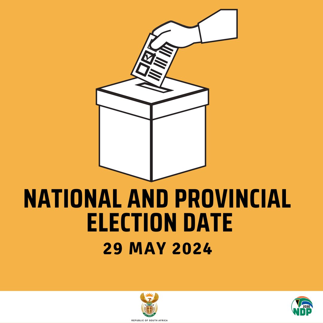 #Elections2024 | 'I call on all SAns to exercise their democratic right to vote & for those who will be campaigning to do so peacefully, within the full observance of the law. We also urge unregistered voters to use the online registration porta to register.' President Ramaphosa