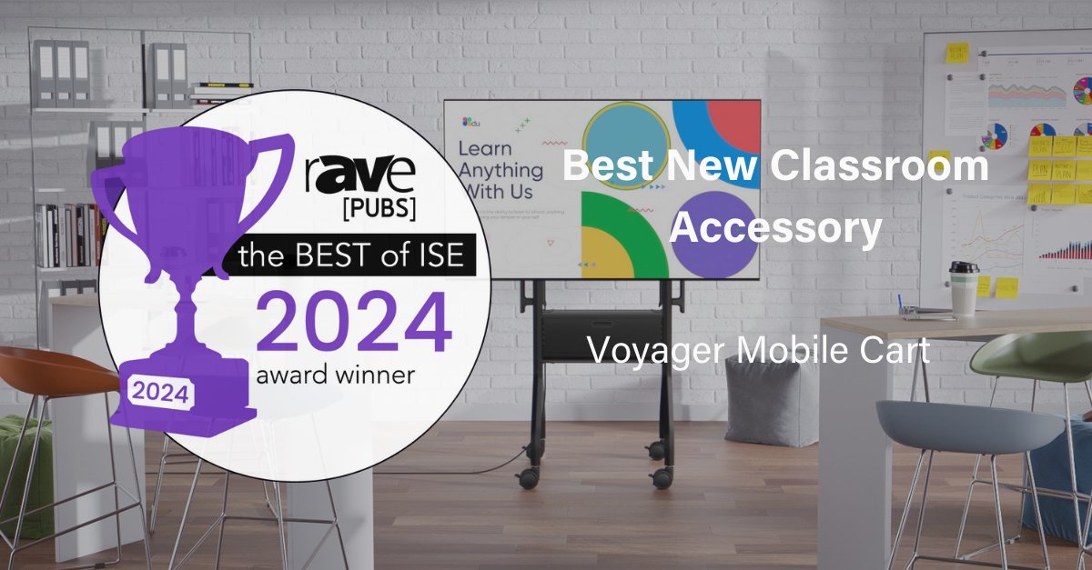 Voyager Mobile Cart has been named Best New Classroom Accessory according to the rAVe ISE 2024 awards!

Learn more about Voyager Mobile Cart: legrandav.com/resources/360_…