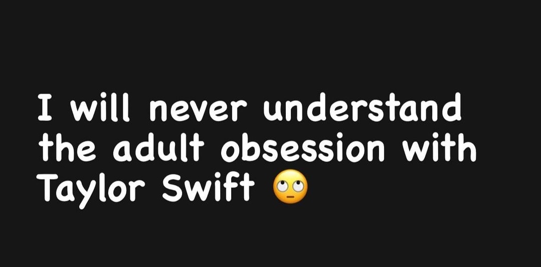 cswift88's tweet photo. Caught in 4k hating taylor swift because you think it makes you cool. 

Lol apparently dude doesn't know fun. 🫠🤷‍♀️ https://t.co/MvWBfiKHue