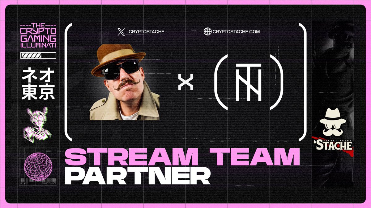 NeoTokyoCode's tweet image. We've received some intel.... a man of mystery, Commander of the GIA, the OG Champ of Web3 Gaming is here.

Please welcome, the newest member of the NT Stream Team, @CryptoStache!

Stache will be booting up the NT Twitch this Friday for the FIRST EVER live stream of @playSIPHER.