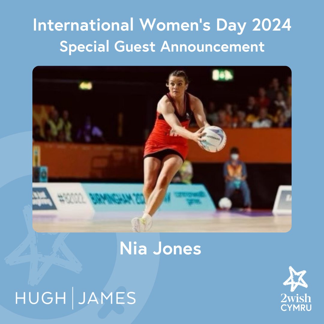 We're thrilled to announce our 2nd inspirational speaker for our #2wishIWD2024 event Nia Jones! 🌸Current captain of Cardiff Dragons and the Welsh Feathers netball team and that's just to begin with... 🤩 ✨ Limited availability book your tickets now - ow.ly/PEAi50QFSt7