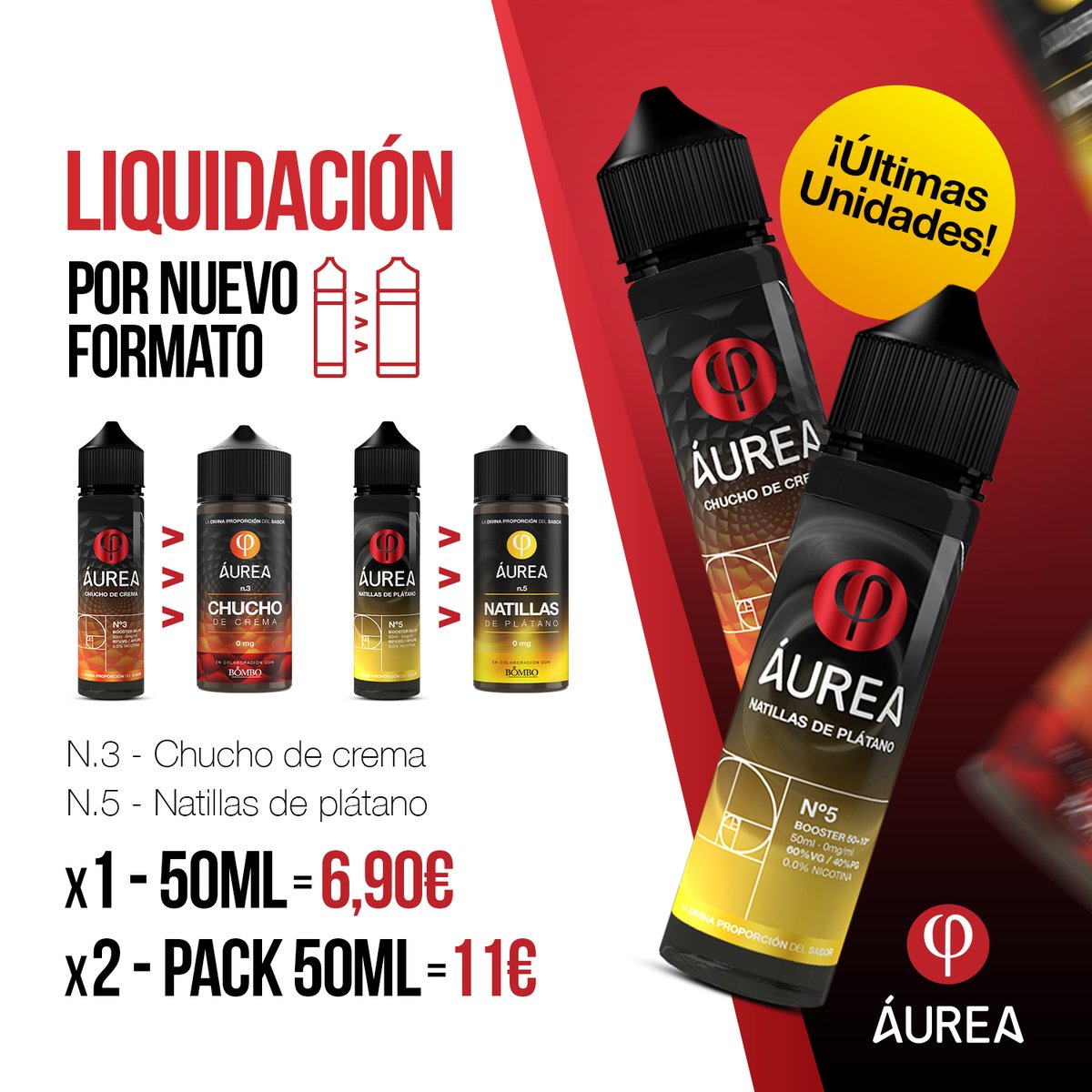 ¡Hey Vapers!

¡Liquidación especial por cambio de formato! 🌟 
¡Llévate 1 por solo 6,90€ o 2 por 11€! ¡Aprovecha esta oferta increíble! 💥

#ivapeo #chollometro #barcelona #bcn #vapelife #vapeo #vapes #arcodeltriunfo #viral #tendencia