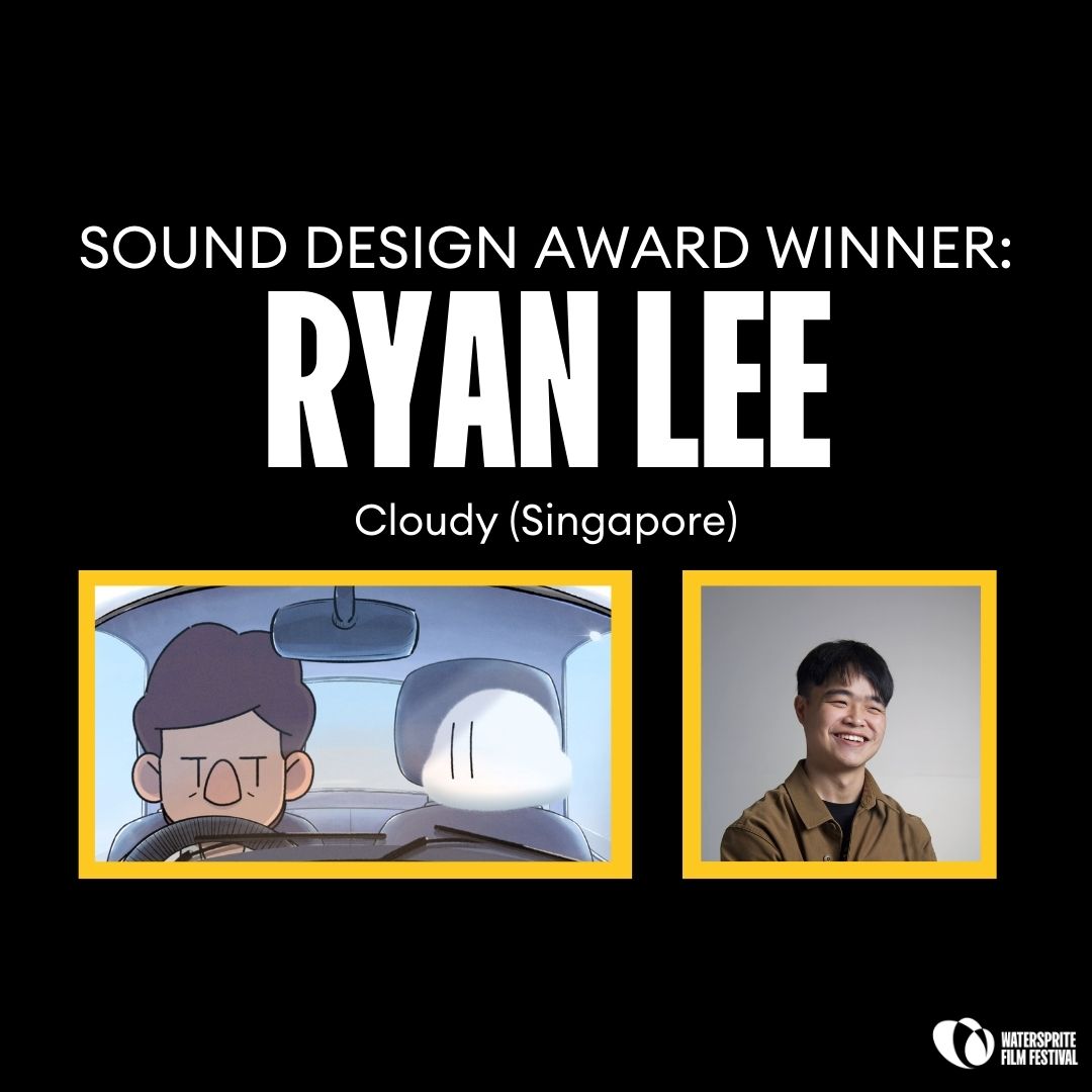 CONGRATULATIONS to the winner of our SOUND DESIGN AWARD: Ryan Lee with 'Cloudy'! Thank you to @AmazonMGMStudio for sponsoring the Watersprite 2024 Awards Ceremony, which is available to view until March 8th at watersprite.org.uk/tickets