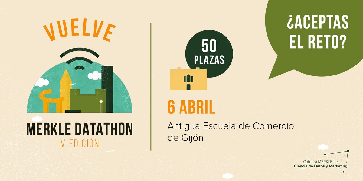 ¡Llega la V edición del MERKLE DATATHON! Celebraremos el #MerkleDatathon2024 el 6 de abril en la Antigua Escuela de Comercio de Gijón. 👉🏼 ¿ACEPTAS EL RETO? mailchi.mp/merkle/datatho…