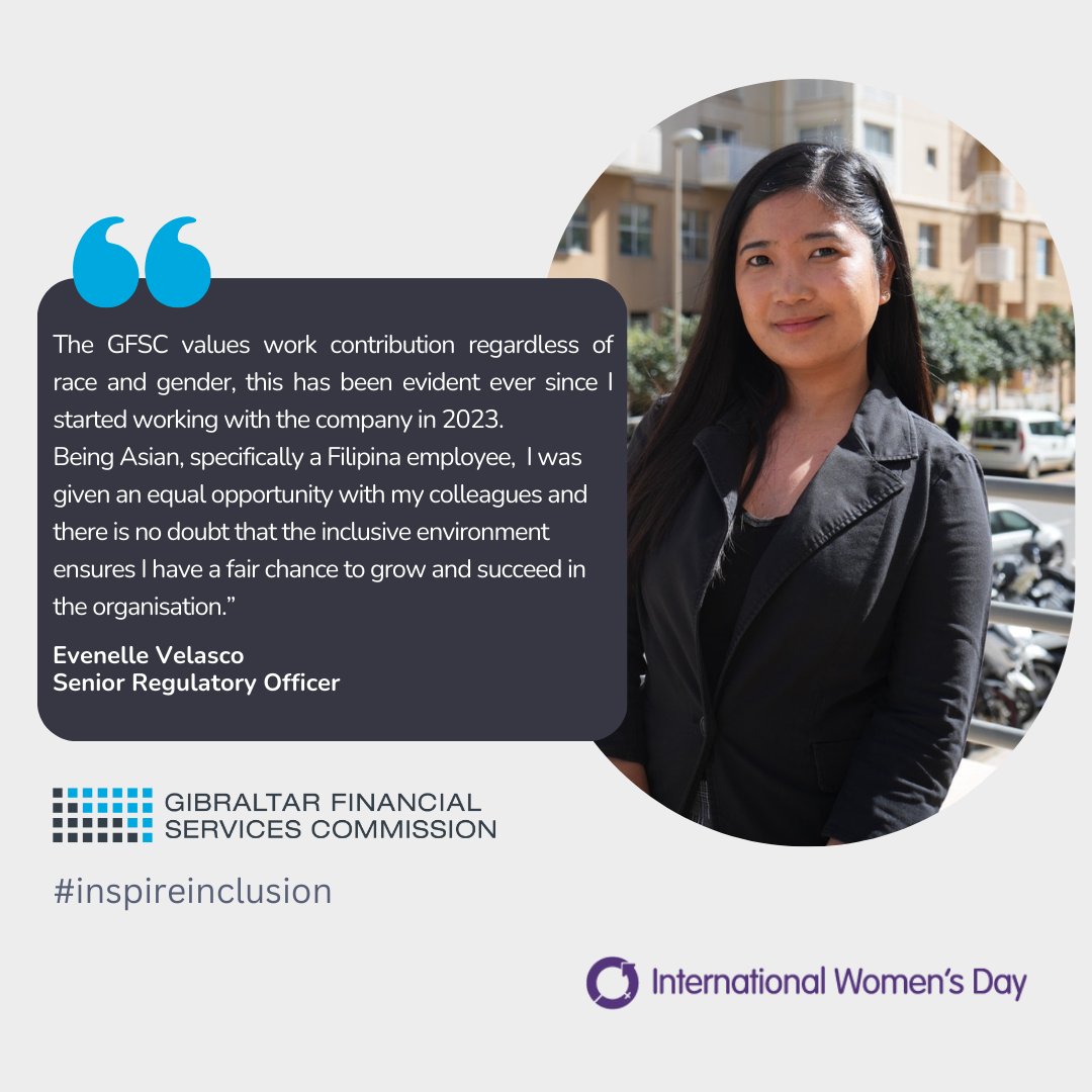 Meet Evenelle, our Senior Regulatory Officer in the Prudential Insurance team who shares what inclusivity means to her since joining the GFSC 💫 #InspireInclusion #InternationalWomensDay2024
