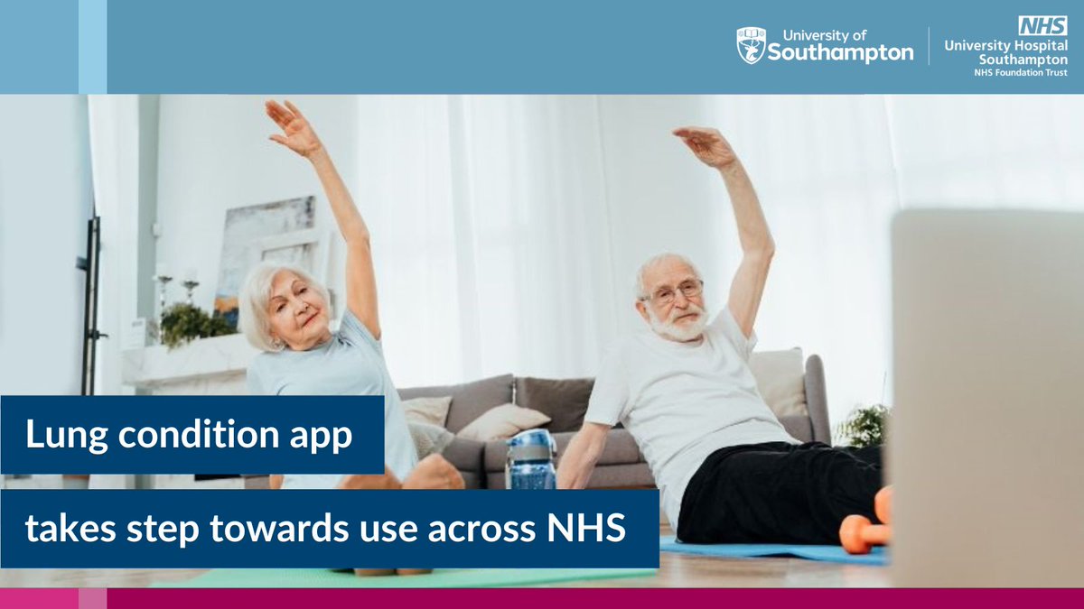 The myCOPD app, created by a team led by <a href="/ProfWilko/">Tom Wilkinson</a>, has been recommended by <a href="/NICEComms/">NICE</a> for patients with a common lung condition.🌟

The app is designed to help patients with #COPD manage their condition at home through exercise.🏃👇
research.uhs.nhs.uk/news/lung-cond…