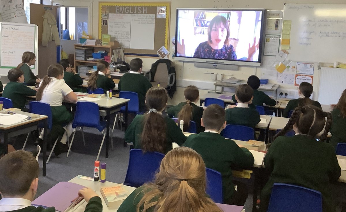 Y6 enjoyed @Scholastic 's Author Event with @HelenRutterUK listened to extracts from: 'Reggie Howser Has The Power,' & received some great advice on having time to be 'bored' to allow them to read &come up with new ideas that could make them an author 1 day! #WorldBookDay2024