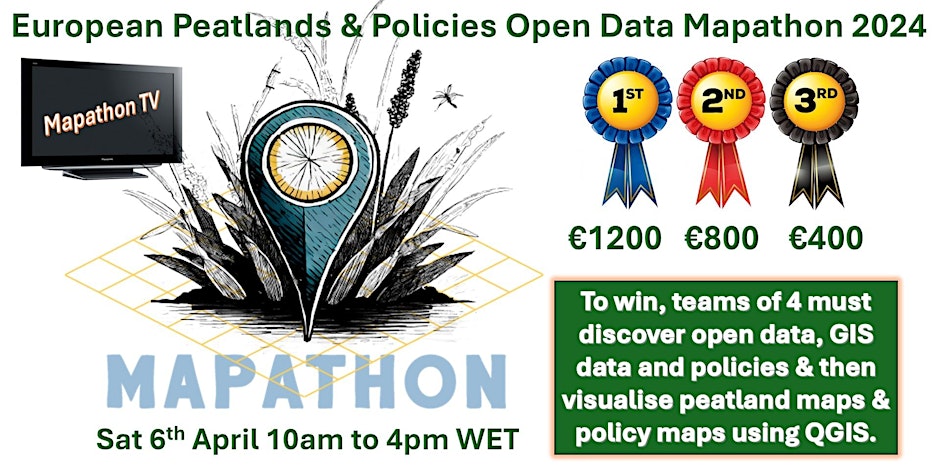 Calling all students, young professionals and peatland enthusiasts! Join the Peatlands and Policies Open Data Mapathon on Sat 6th April with the Insight Centre at the University of Galway. Participate online or in-person to map and explore #peatlands. waterlands.eu/news-and-event…