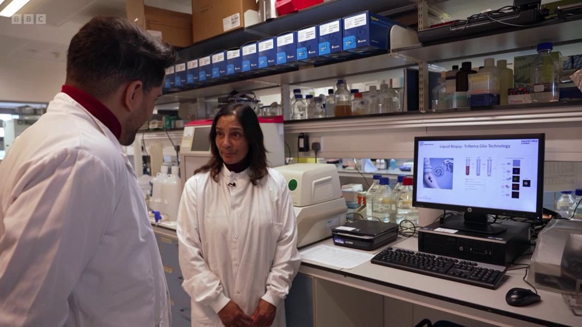 This morning on @BBCMorningLive our @braintumourrsch Centre of Excellence at @imperialcollege was featured for #BrainTumourAwarenessMonth. @DrRanj spoke to Dr Nelofer Syed about a blood test could help diagnose patients with brain cancer. Watch here👉bbc.co.uk/iplayer/episod…