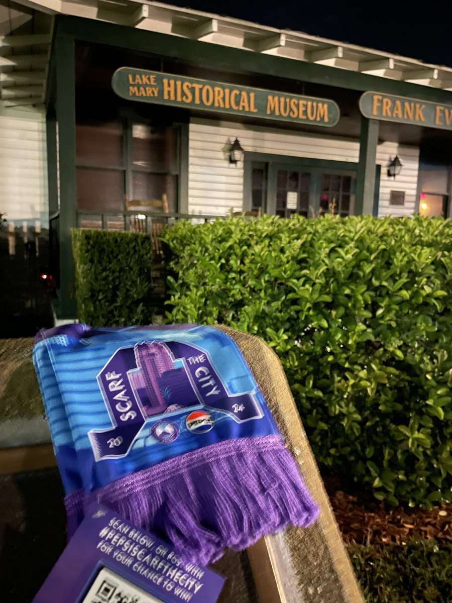 kac06's tweet photo. @orlpride scarves right here in Downtown Lake Mary! Come get them. #pepsiscarfthecity #vamospride https://t.co/cPyEWsj18m