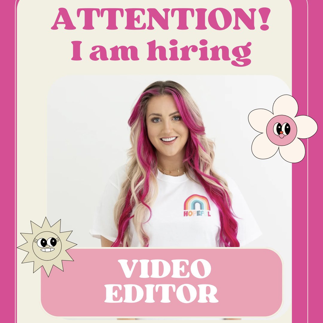 🚨JOB ALERT🚨

Role: VIDEO EDITOR
Type: Project-based, with the potential for full-time transition 
Location: Remote 
Offer: TBD 
Channels: youtube.com/@hopescope and youtube.com/@HangWithHopes…

Apply here ✍️ forms.gle/59hJy4PyhuKhPG…

#videoeditor #youtubevideoeditor #productreviews
