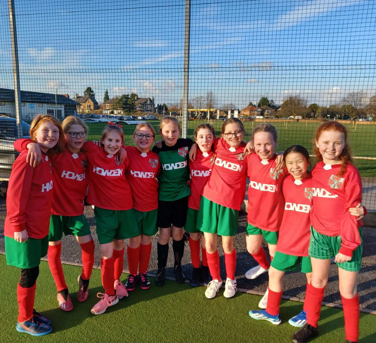 Our super girls, debuting our brand new sports kit at Trafford's small schools football tournament. <a href="/TraffordSSP/">Trafford SSP</a>  Many thanks to Howden Insurance for sponsoring the kit. #believe #achieve