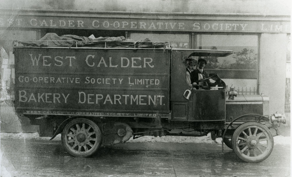#Nationalpieweek Today we feature our bakery here in West Calder. The co-operative was a pioneer of delivering goods to your door. Bread and pies could be ordered and the van brought daily deliveries to your door. WCCS covered a huge area of West Lothian.