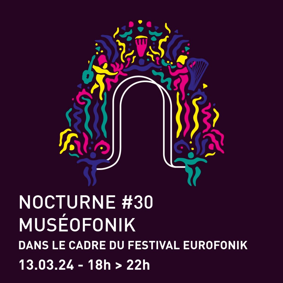 🌙 Nocturne Muséofonik

Le Château et le festival Eurofonik vous proposent des parcours musicaux, acoustiques dans les salles du musée.

🗓️ Rendez-vous mercredi 13 mars 2024 de 18h à 22h #Gratuit

chateaunantes.fr/evenements/noc…