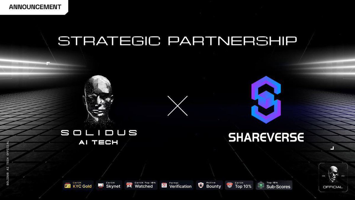 📣 Partnership Announcement: AITECH x Shareverse! 🌟 We're thrilled to announce our partnership with @shareverse_ which is reshaping the digital space through its user-friendly AI tools for creation, earning and trading based on a decentralized AI network.