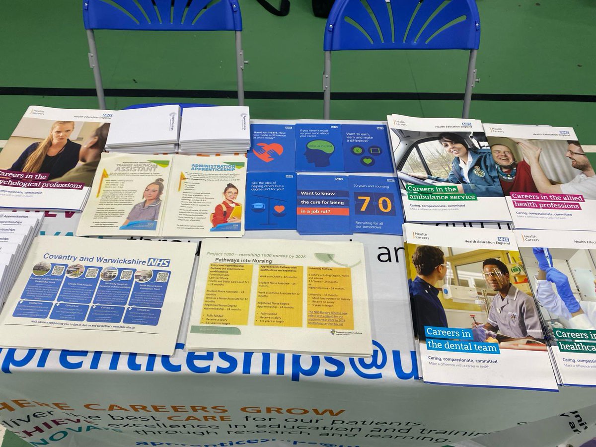 Today the Team are visiting @BH_Coventry representing careers in the #NHS #nationalcareersweek