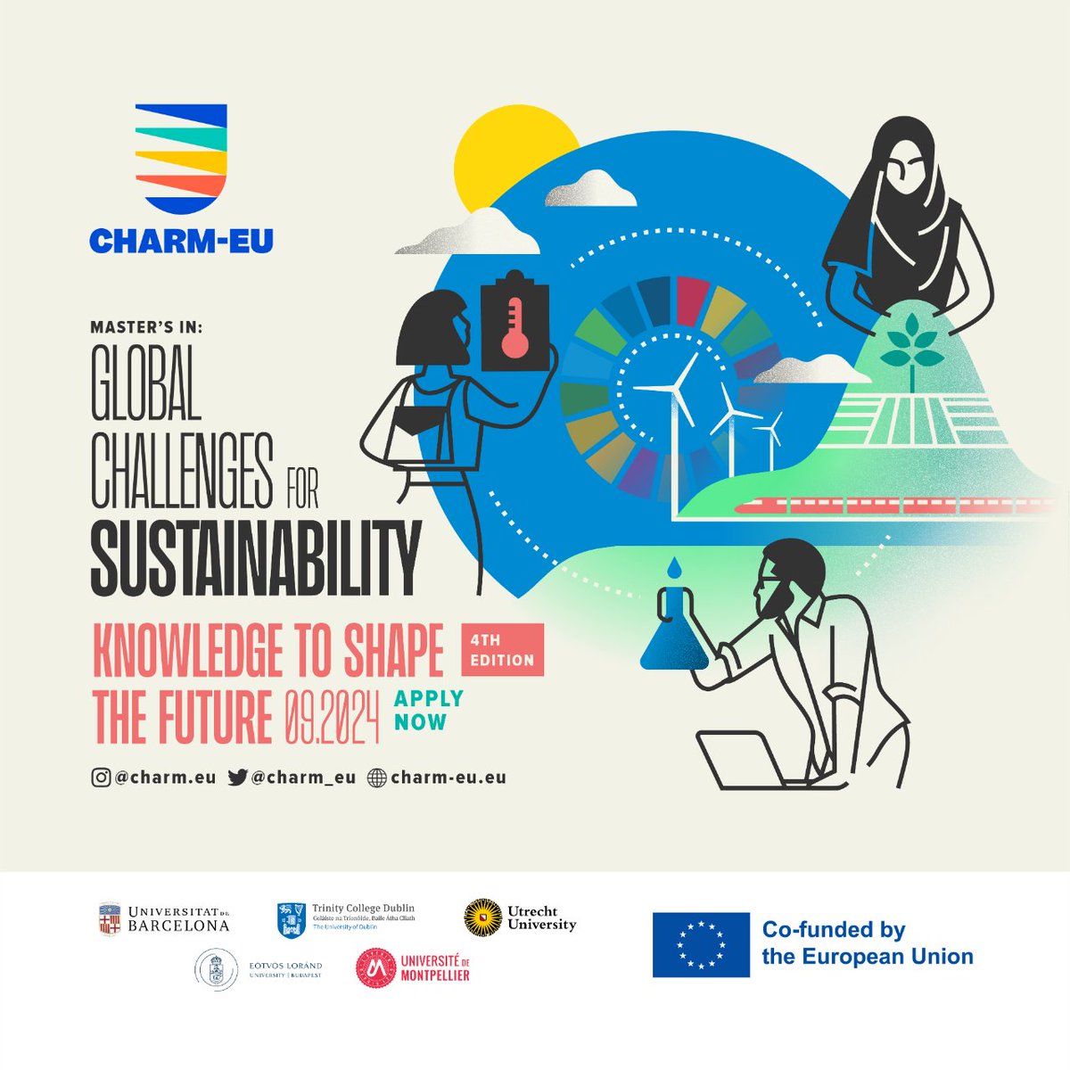 📢 2 weeks to go before the deadline for applications to the #CHARMEU Master's in Global Challenges for #Sustainability

📅  Apply before March 20th to join our programme.

More information and application 👉 bit.ly/4a0bvie

#europeanuniversities #highereducation