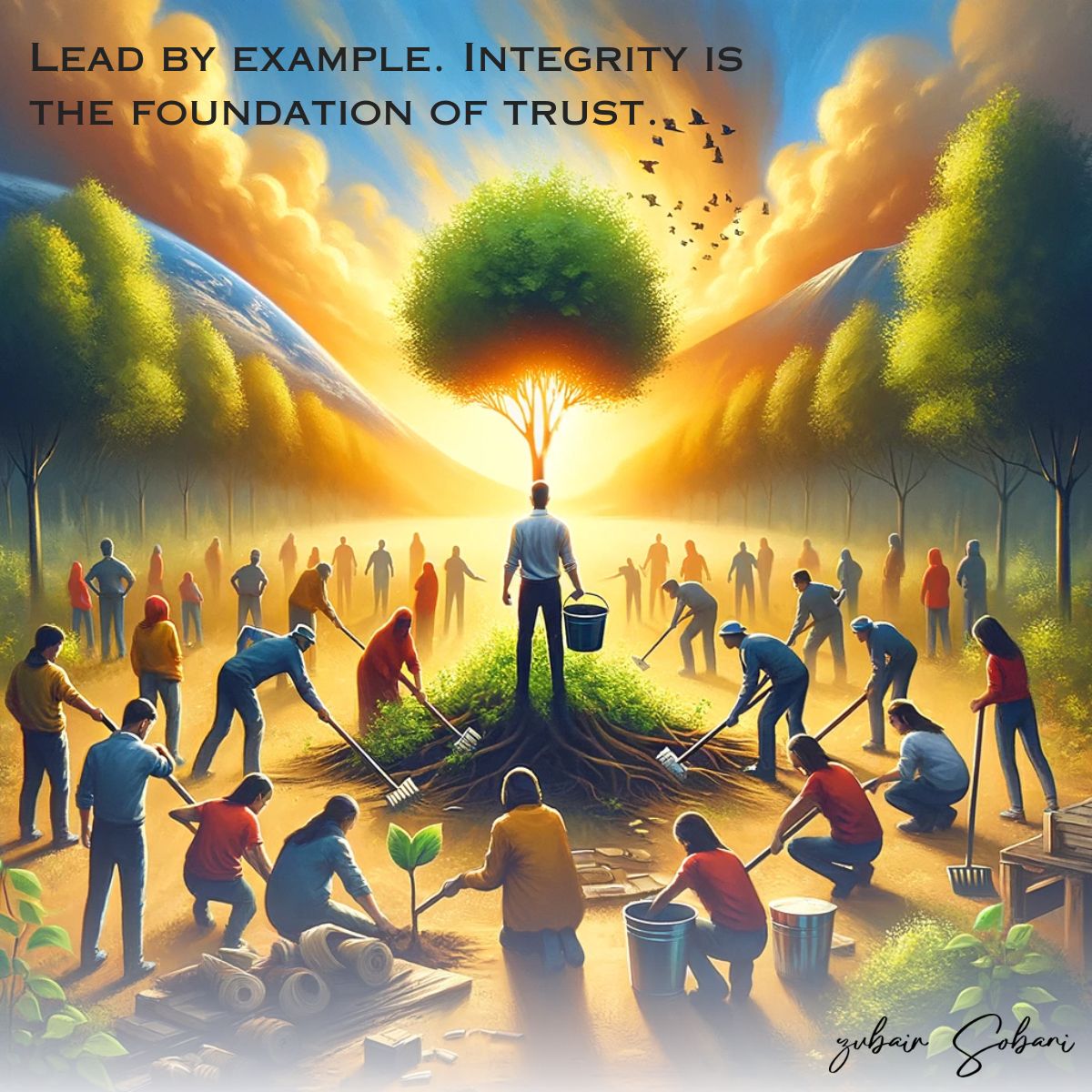 Lead by example. Integrity is the foundation of trust. 
#LeadByExample #IntegrityIsTrust #FoundationOfTrust #ZubairSobani #Thinkventures #Thinkdirect #Canada #USA #KSA #UAE #Pakistan