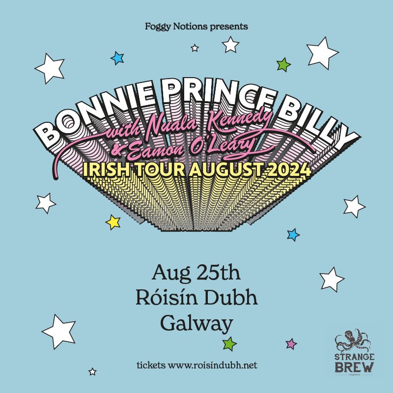 Bonnie Prince Billy is back in @roisindubhpub on 25 August. On sale Friday at 10am from roisindubh.net