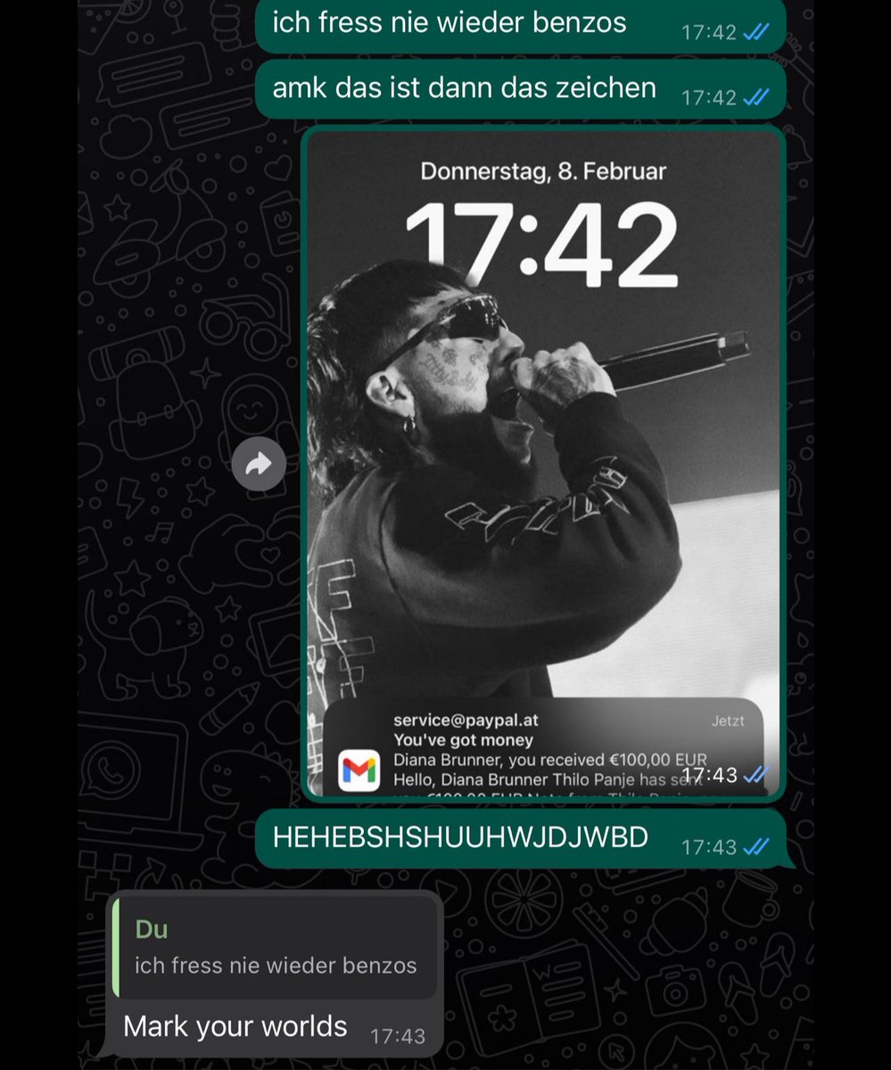 sopegukki's tweet photo. wenn einmal noch jemand sagt @torlopackz ist ein schlechter mensch, fick ich eure toten väter weil digga er hat mir geholfen clean zu werden. welcher artist macht das schon? 
hat zwar gedauert wegen runter dosieren, aber i made it! 🤞🏻 https://t.co/9DWKrtEtQi