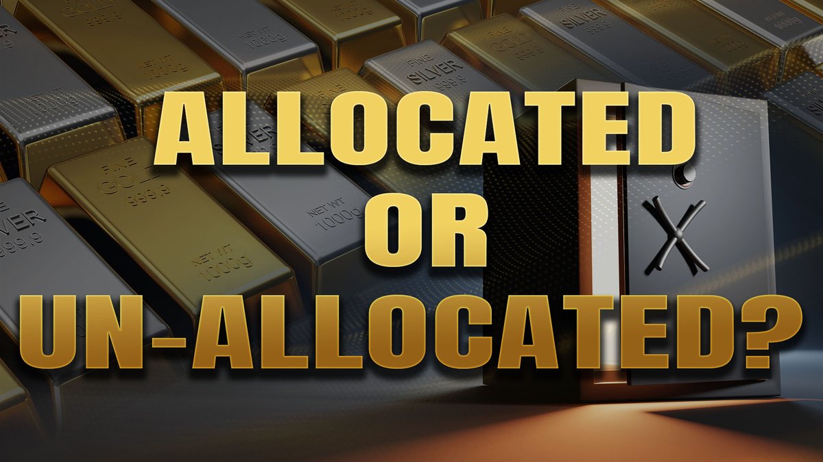 Understanding the difference between allocated and un-allocated metals

Watch Here: rumble.com/v4hegp6-unders…

#investing #education #goldbusters #gold #silver #LeeDawson
