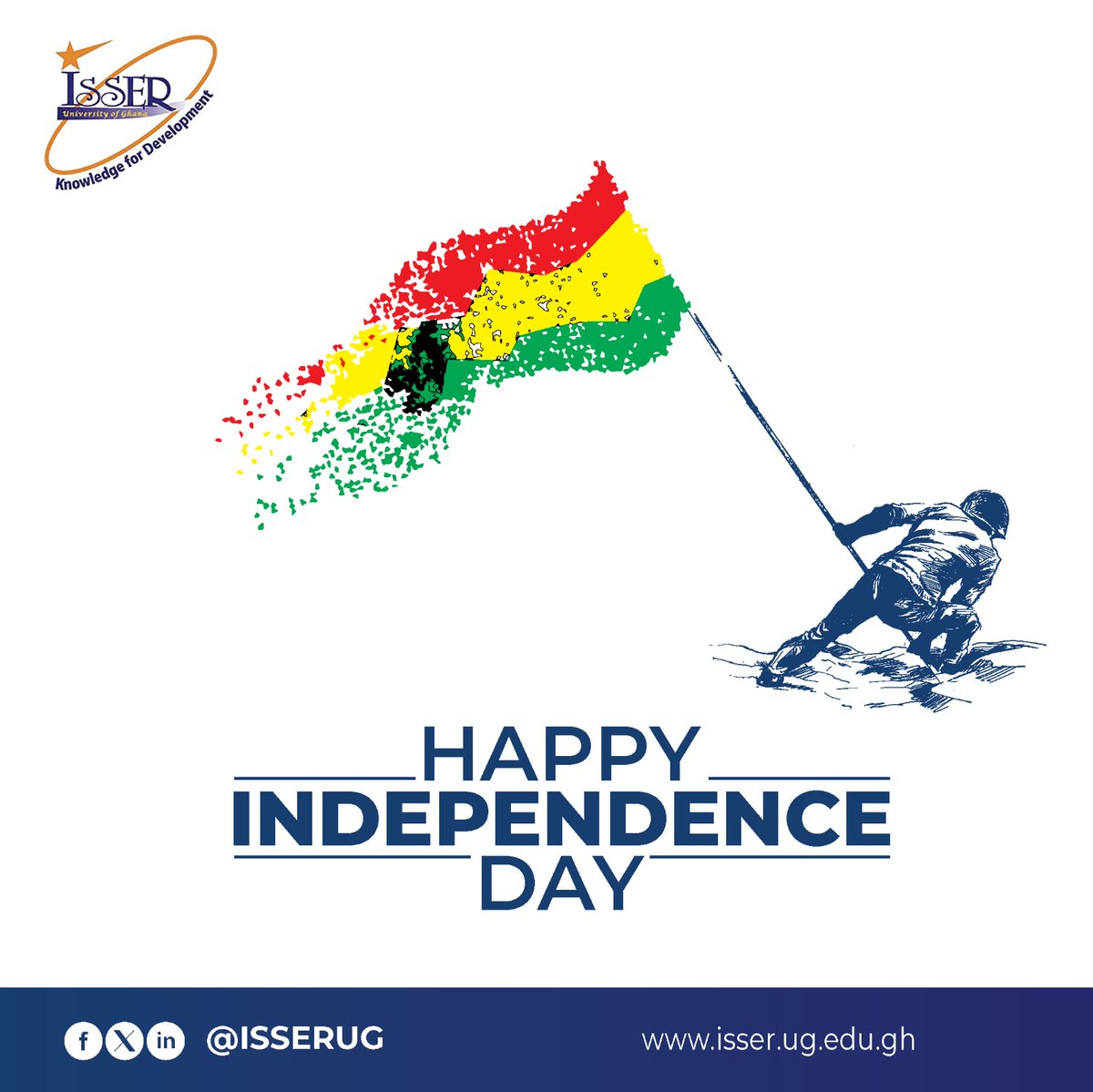 Join us in celebrating 67 years of freedom and unity. Go #ghana🇬🇭 #ghanaindependenceday #KnowledgeForDevelopment #isserimpact