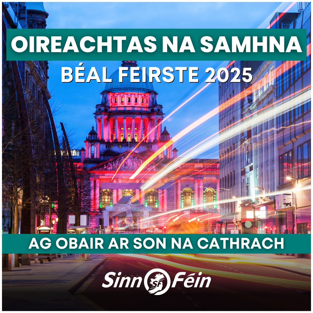Oireachtas na Samhna - Béal Feirste 2025 ✅

Scéal iontach ón Chomhairle go mbeidh Oireachtas na Samhna 2025 ag teacht go Béal Feirste!

Ag súil go mór le fearradh na fáilte a chur roimh Gael na tíre chuig ár gcathair álainn 💚🥳

#OnaS25