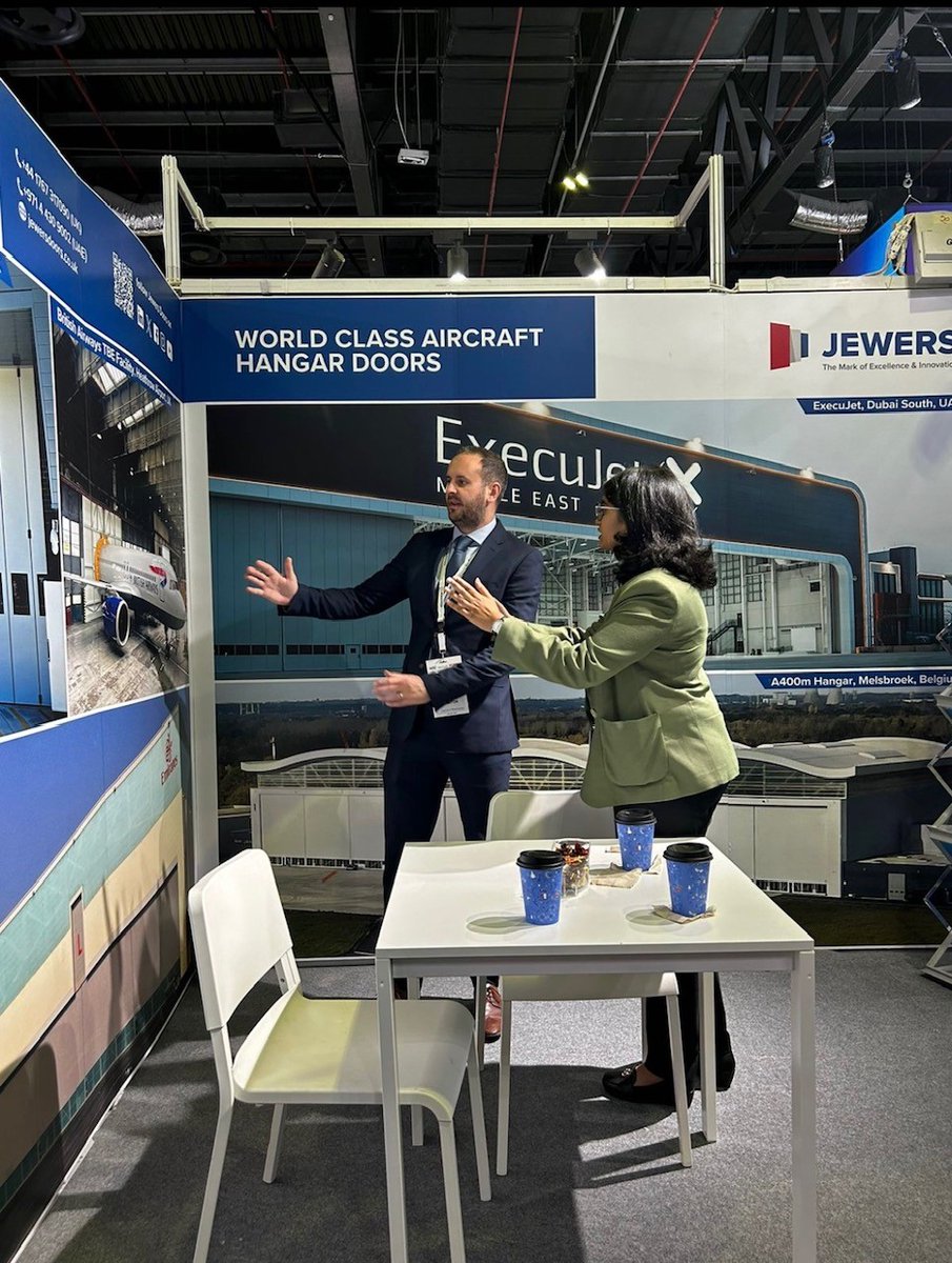 Day 2 of MRO Middle East at <a href="/DubaiWorldTrade/">DubaiWorldTradeCntr</a> ✈🚁

#jewersdoors #mrome #aviationindustry #hangardoors
