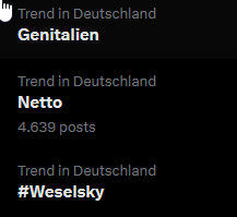 Kramak's tweet photo. @HallsenB Scheine was anderes verpasst zu haben. 🤷 #genitalien #netto #weselsky https://t.co/VjNA10oiDH