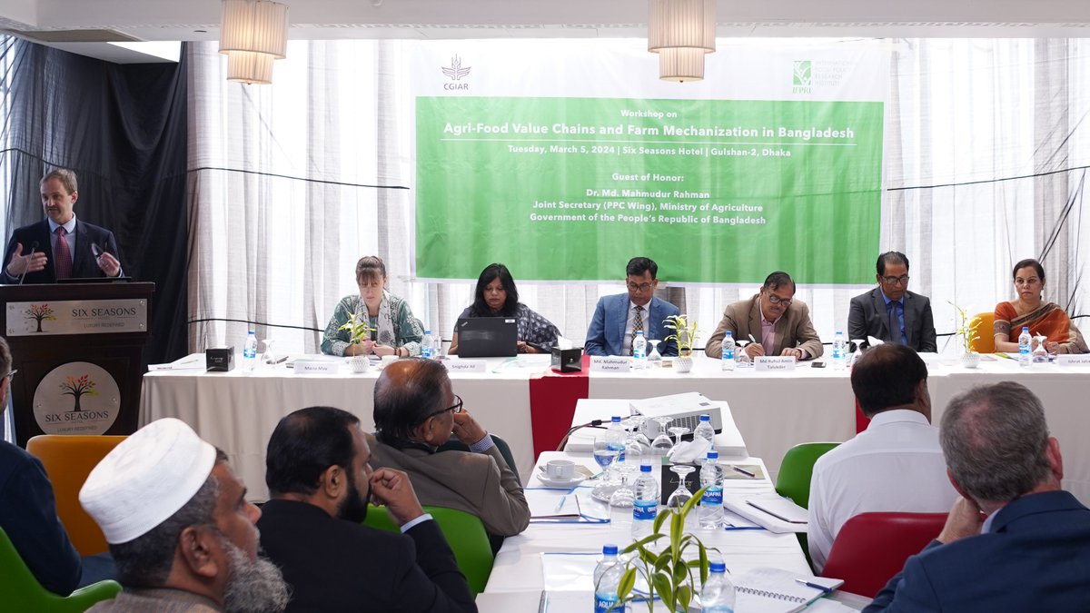 🔔#ICYMI: On March 5, @IFPRI & @CGIAR #RethinkingFoodMarkets organized a workshop in Dhaka to present policy research on agri-food value chains and farm mechanization in Bangladesh 🇧🇩 Here's a recap! ⬇️ 1/🧵 #EconTwitter